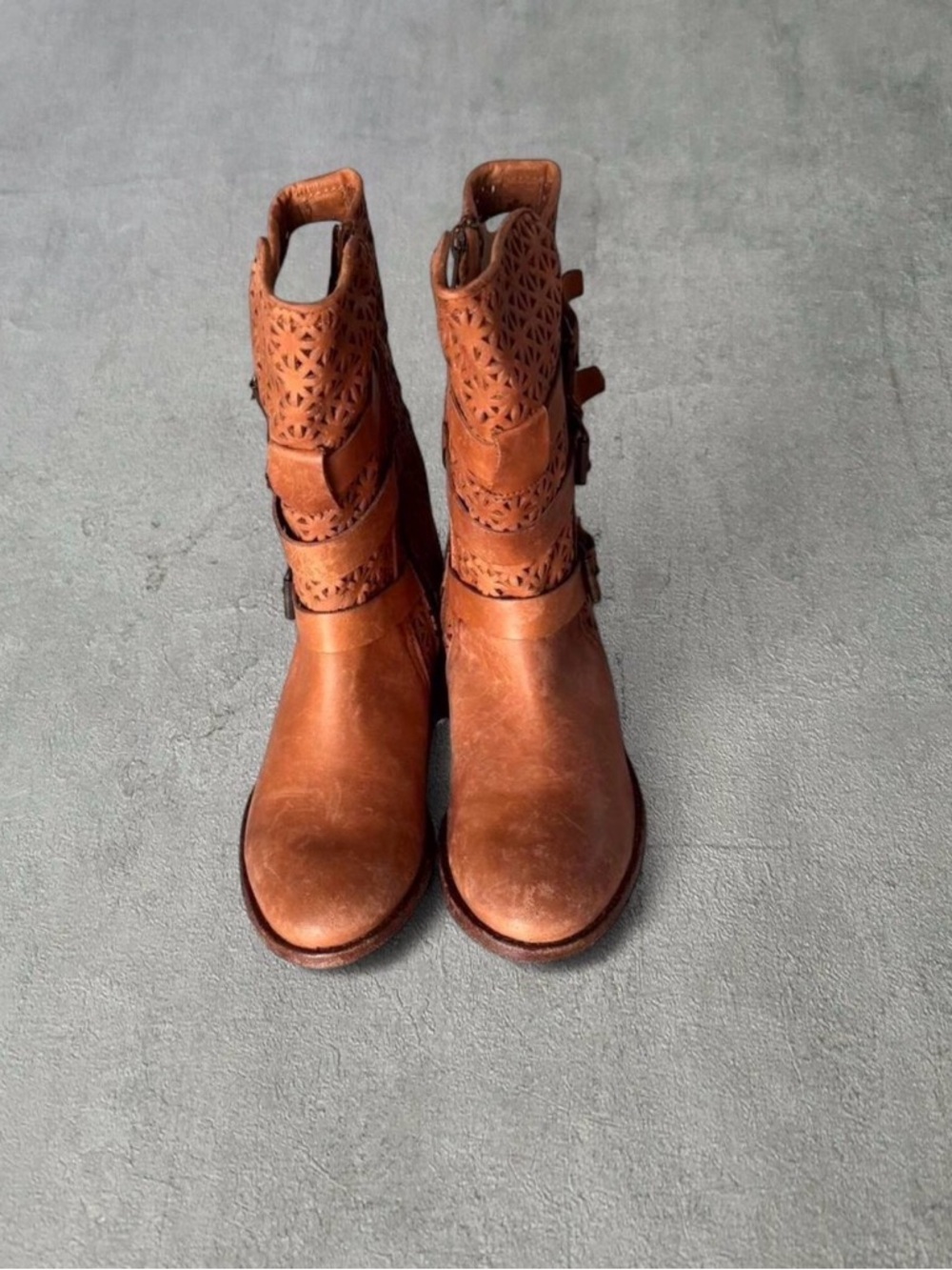 Women’s Matisse Leather Ankle Boots with Buckle Straps - Picture 2 of 3